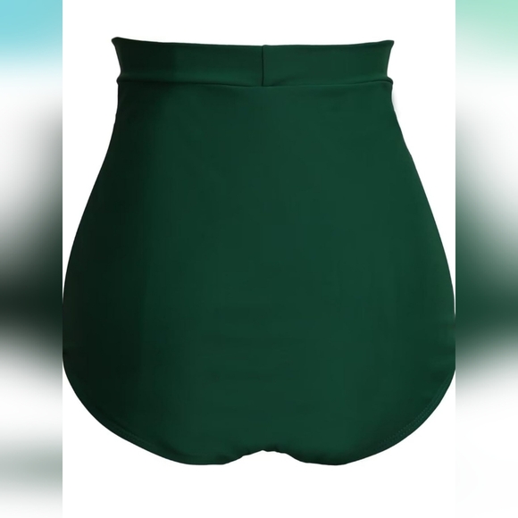 COCOPEAR Ruched High Waisted Bikini Bottom - Picture 3 of 8